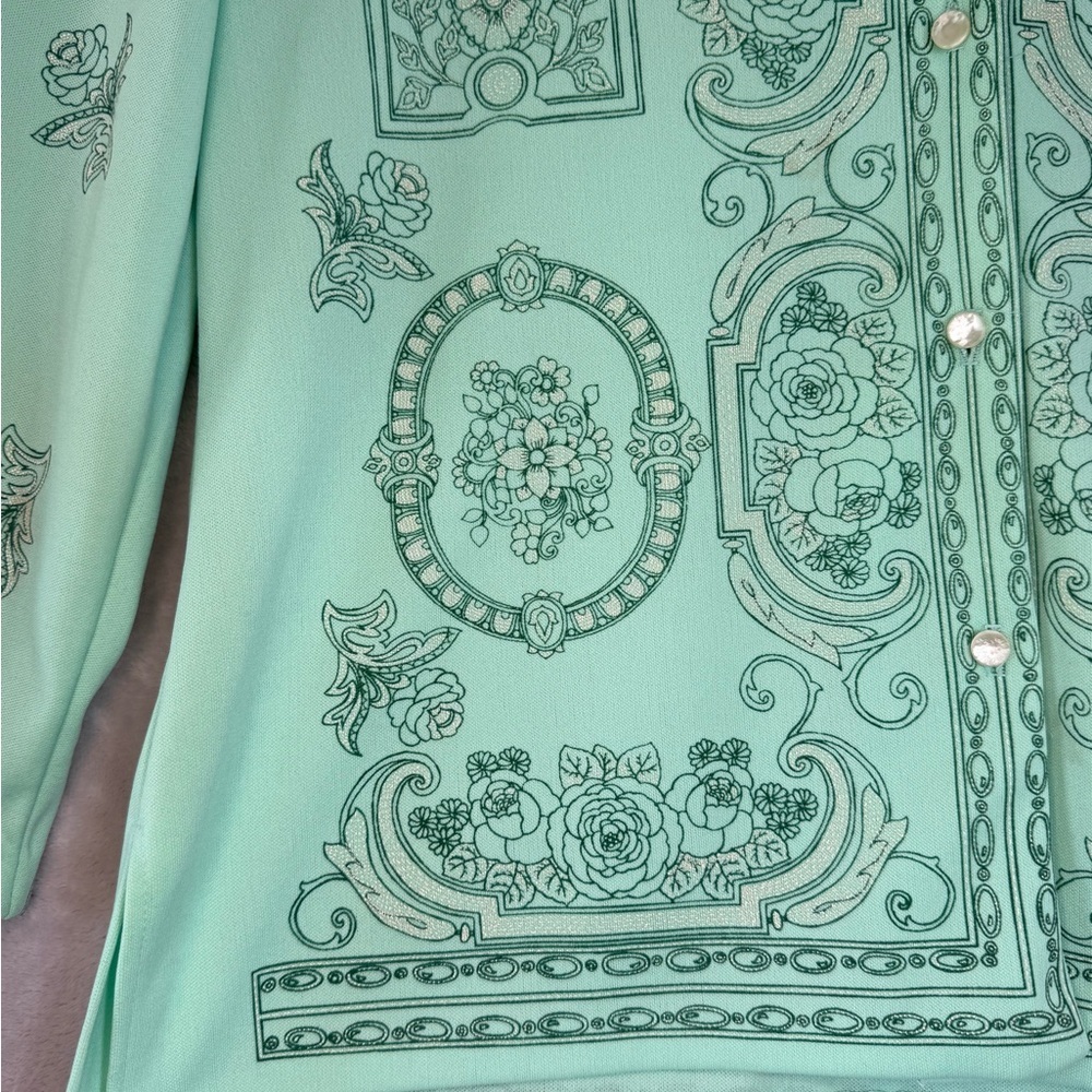 Vintage Montgomery Ward Green 1970s Top - Picture 5 of 8
